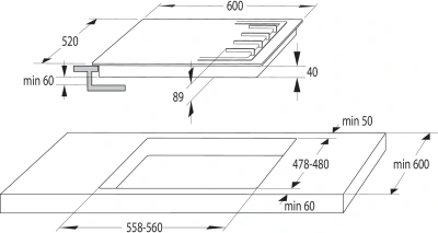 Газовая варочная поверхность Gorenje GTW641BHF черный