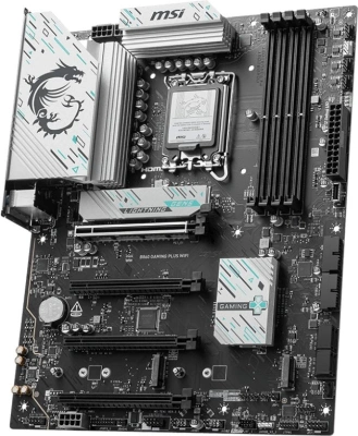 Материнская плата MSI B860 GAMING PLUS WIFI Soc-1851 Intel B860 4xDDR5 ATX AC`97 8ch(7.1) 5Gigabit RAID+HDMI+DP