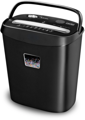 Шредер Cactus CS-SH-P4 черный (секр.P-4) фрагменты 8лист. 15лтр. скрепки скобы пл.карты