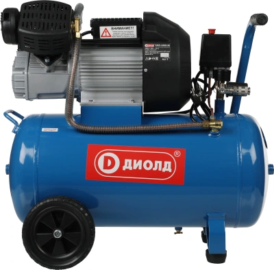 Компрессор поршневой Диолд КМП-2300/50 масляный 369л/мин 50л 2300Вт синий