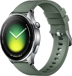Смарт-часы Xiaomi Watch 5 47мм 1.54" AMOLED корп.серебристый рем.зеленый разм.брасл.:135-205мм (BHR07WPGL)