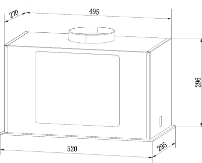 Вытяжка встраиваемая Weissgauff Aura 1350 черный управление: сенсорное (1 мотор)