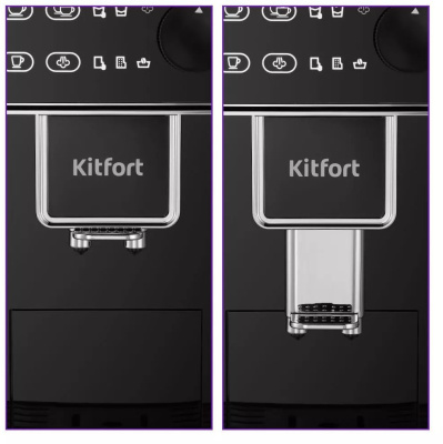 Кофемашина Kitfort КТ-7256 1350Вт черный/нержавеющая сталь