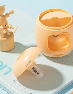 Точилка для карандашей электрическая Deli VA13BLUE пластик синий