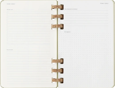 Еженедельник Moleskine ACADEMIC SPIRAL DHSPK5212AMWH3 Large 150х210мм 200стр. кремовые страницы спираль киви