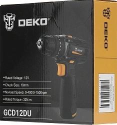 Дрель-шуруповерт Deko GCD12DU аккум. патрон:быстрозажимной (063-4039)