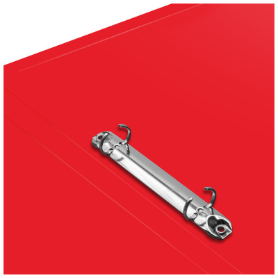 Папка на 2-х кольцах Buro -ECB413/2RRED A4 пластик 0.5мм красный