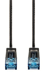 Патч-корд Hama Slim-Flexible UTP 4 пары cat.6 0.75м черный RJ-45 (m)-RJ-45 (m) (00135774)