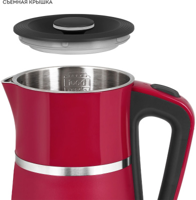 Чайник электрический Galaxy Line GL 0339 1.7л. 2200Вт красный корпус: металл/пластик (ГЛ0339ЛКР)