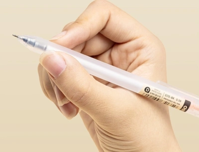 Ручка гелев. автоматическая Deli EG115-BK прозрачный/ассорти d=0.38мм черн. черн. игловидный пиш. наконечник