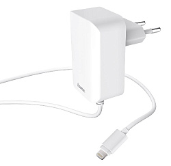 Сетевое зар./устр. Hama H-178342 12W 2.4A для Apple белый (00178342)
