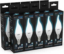 Лампа светодиодная Gauss 104101310 9.5Вт цок.:E14