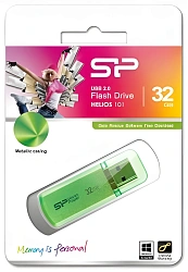 Флеш Диск Silicon Power 32Gb Helios 101 SP032GBUF2101V1N USB2.0 зеленый