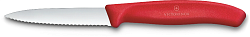 Нож кухонный Victorinox Swiss Classic 6.7631.С1 для овощей лезв.80мм серрейт. заточка красный