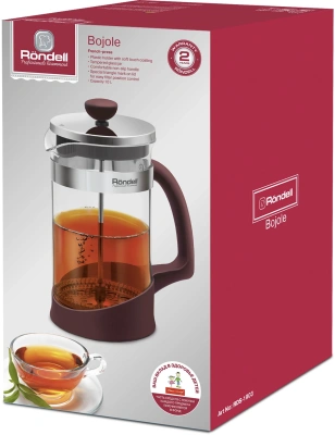 Френч-пресс Rondell Bojole RDS-1903 1л бордовый