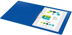 Папка на 2-х кольцах Silwerhof Eco SE-0413/2RBLU A4 пластик 0.5мм кор.18мм синий