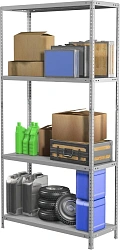 Стеллаж Практик MS Standart 200KD/100x40/4 пол.:4 разборная 2000x1000x400мм серый (S24099244402)