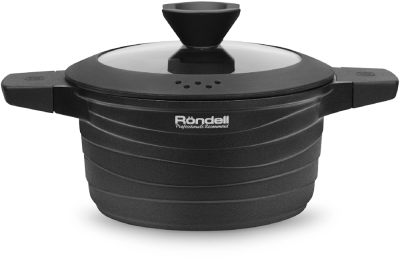 Кастрюля Rondell Walzer RDA-766 4.7л. d=24см (с крышкой) черный