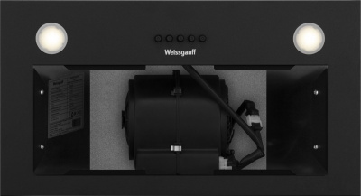 Вытяжка встраиваемая Weissgauff Leaf 600 PB Full Black Enamel черный управление: кнопочное (1 мотор)