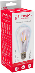Лампа филам. Thomson Filament TH-B2342 9Вт цок.:E27 эдисон 220B св.свеч.бел.хол. ST64 (упак.:1шт)