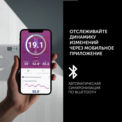 Весы напольные электронные Polaris PWS 1898 IQ Home макс.180кг серый