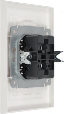 Розетка силов. IEK Brite РС12-2-БрБ BR-R20-10-K01-F 2розет. двойн. скрыт. IP20 белый (упак.:1шт)