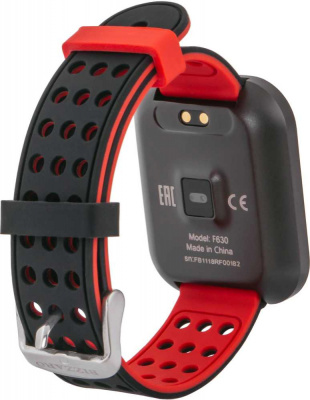 Смарт-часы Rekam Bizzaro F630 1.3" OLED корп.черный/серебристый рем.черный разм.брасл.:L (2202000010)