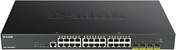 Коммутатор D-Link DGS-1250-28XMP/RU/A1A 24x1Гбит/с 4SFP+ 24PoE 370W управляемый