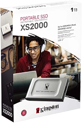 Накопитель SSD Kingston USB3.2 Gen2x2 1TB SXS2000/1000GA XS2000 серебристый