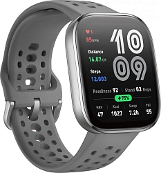 Смарт-часы Amazfit Bip 6 A2435 1.97" AMOLED корп.угольно-серый рем.серый разм.брасл.:130-195мм (6970100378191)