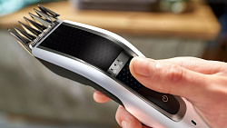 Машинка для стрижки Philips HC5610/15 черный/серебристый (насадок в компл:3шт)