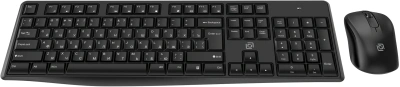 Клавиатура + мышь Оклик S260W клав:черный мышь:черный USB беспроводная Multimedia (2066170)
