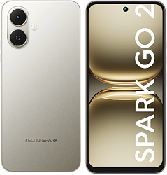 Смартфон Tecno Spark Go 2 64Gb 3Gb серый моноблок 3G 4G 2Sim 6.67" 720x1600 Android 15 13Mpix 802.11 a/b/g/n/ac GPS GSM900/1800 Protect FM microSD max1024Gb