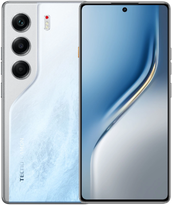 Смартфон Tecno Camon 40 256Gb 8Gb белый моноблок 3G 4G 2Sim 6.78" 1080x2436 Android 15 50Mpix 802.11 a/b/g/n/ac NFC GPS GSM900/1800 GSM1900 Protect FM microSD max1024Gb