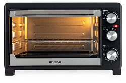 Мини-печь Hyundai MIO-HY072 23л. 1500Вт серебристый/черный