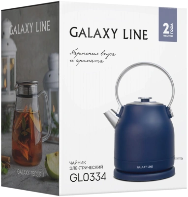 Чайник электрический Galaxy Line GL 0334 1.5л. 2200Вт синий корпус: нерж.сталь (7010103340)