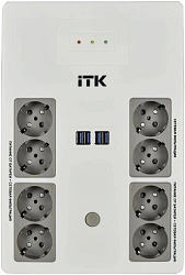 Источник бесперебойного питания ITK Electra EST8-600VA-1-001-L 360Вт 600ВА черный