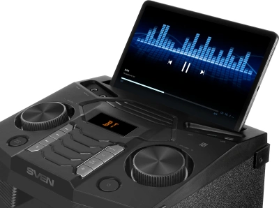 Колонка порт. Sven AC PS-1500 черный 500W 1.0 BT/3.5Jack 10м (АС PS-1500)