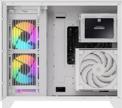 Корпус Formula Crystal Z9ML Floe белый без БП mATX 4x120mm 2xUSB3.0 1xUSB3.1 audio bott PSU