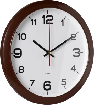 Часы настенные аналоговые Бюрократ WALLC-R87P D29см темно-коричневый/белый (WALLC-R87P29/DARK_BROWN)
