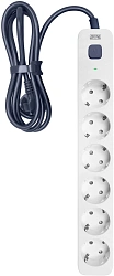 Сетевой фильтр Powercom SP-06W 5,0М 5.0м (6 розеток) белый/серый (коробка)