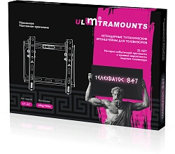 Кронштейн для телевизора Ultramounts UM847 черный 13"-43" макс.45кг настенный наклон