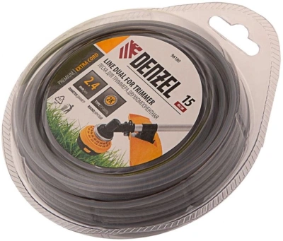 Леска для садовых триммеров Denzel 96180 d=2.4мм L=15м
