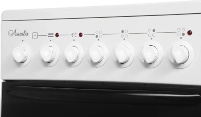 Плита Электрическая Лысьва EF4005MK00 белый/черный стеклокерамика (без крышки)