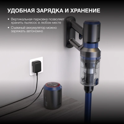 Пылесос Hyundai HYV-S7970 500Вт серый/синий