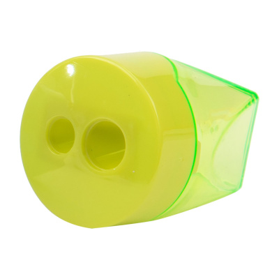 Точилка для карандашей ручная Deli E39768 2 отверстия пластик ассорти дисплей