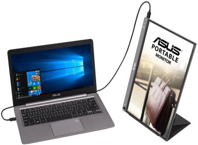Монитор Asus 15.6" ZenScreen MB16ACE темно-серый IPS LED 16:9 матовая 220cd 178гр/178гр 1920x1080 60Hz FHD USB 0.8кг