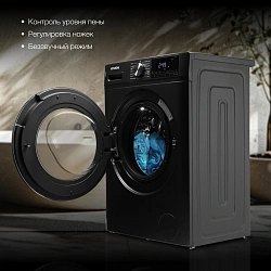 Стиральная машина Hyundai WFD8401 класс: B загр.фронтальная макс.:8кг (с сушкой) темно-серый инвертор
