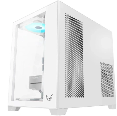 Корпус Formula Crystal Z5 TG белый без БП mATX 11x120mm 2xUSB2.0 1xUSB3.0 audio bott PSU