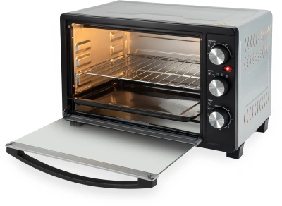 Мини-печь Hyundai MIO-HY074 30л. 1500Вт серебристый/черный